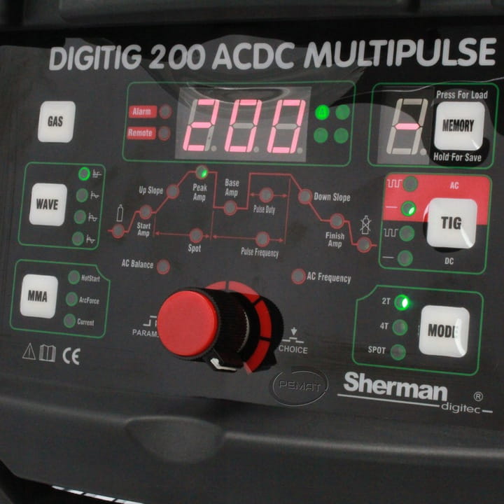 Sherman DIGITIG 200 AC/DC MULTIPULSE - Le Comptoir du Soudeur