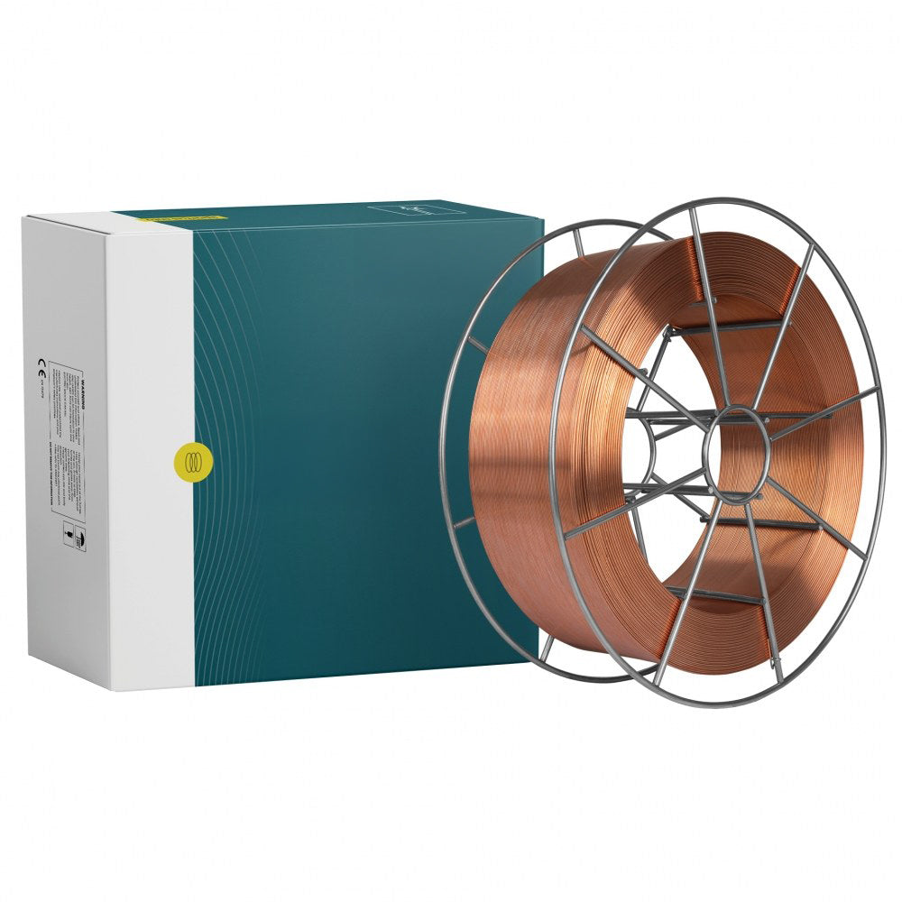 Fil Acier SG2 - La bobine de 15 kg avec entraxe de fixation de 55 mm - ø 0.6 à 1.2 mm - Le Comptoir du Soudeur