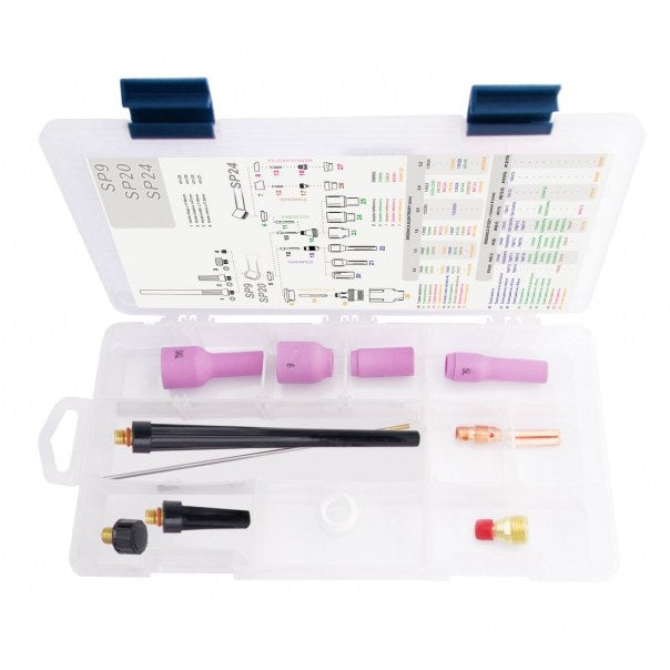 Pièces de rechange pour torche TIG SR-9 / SR-20 standard - Kit de 13 pièces - Le Comptoir du Soudeur