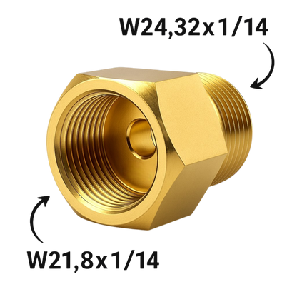 adaptateur W24.32x1/14 (mâle) vers W21.8x1/14 (femelle) - Le Comptoir du Soudeur