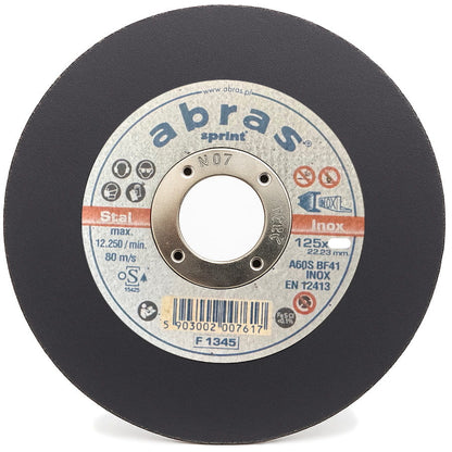 Disque a tronçonner Acier/Inox 125x2.0x22.2 mm - 1 pce