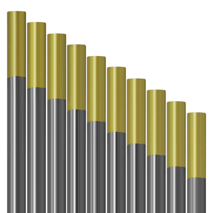 Lot de 10 électrodes en tungstène doré - 1.5% de lanthane - Le Comptoir du Soudeur