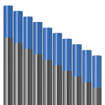 Lot de 10 électrodes en tungstène bleu 2% de teneur en lanthane - Le Comptoir du Soudeur
