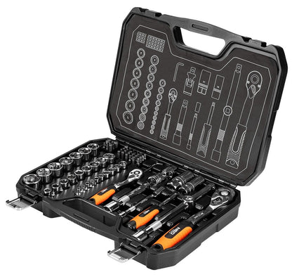 NEO TOOLS Clés à douille 1/2", 1/4", Jeu de 73, CRV - Le Comptoir du Soudeur