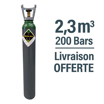 Bouteille Gaz de soudure Argon Sans Contrat B10, 2.3m³ - Rechargeable Livraison Offerte - Le Comptoir du Soudeur