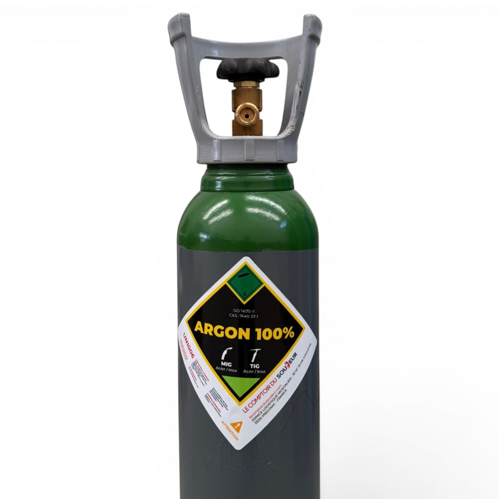 Bouteille Gaz de soudure Argon Sans Contrat B10, 2.3m³ - Rechargeable Livraison Offerte - Le Comptoir du Soudeur