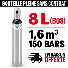 Bouteille Gaz de soudure pleine  Azote Sans Contrat B08, 1,6m³