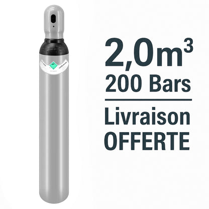Bouteille Gaz de soudure Azote Sans Contrat B10, 2,0m³