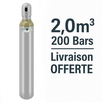 Bouteille Gaz de soudure Hélium Sans Contrat B10, 2,0m³