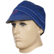Casquette de soudage bleue en coton ignifugé