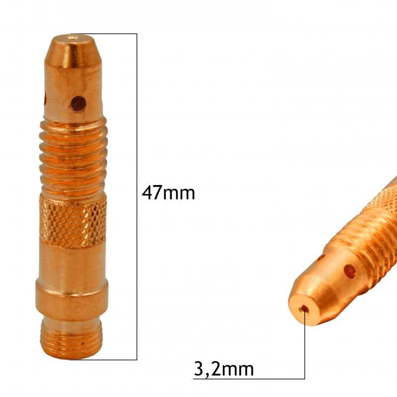 Corps de pince porte électrode pour torche TIG SR-17 / SR-18 / SR-26 - Lot de 10 pièces