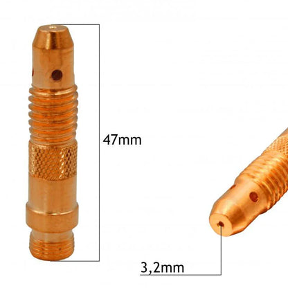 Corps de pince porte électrode pour torche TIG SR-17 / SR-18 / SR-26 - Lot de 10 pièces