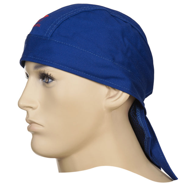 Doo-Rag de soudage bleu en coton ignifugé