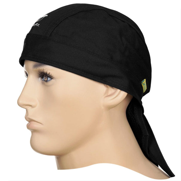 Doo-Rag de soudage noir en coton ignifugé