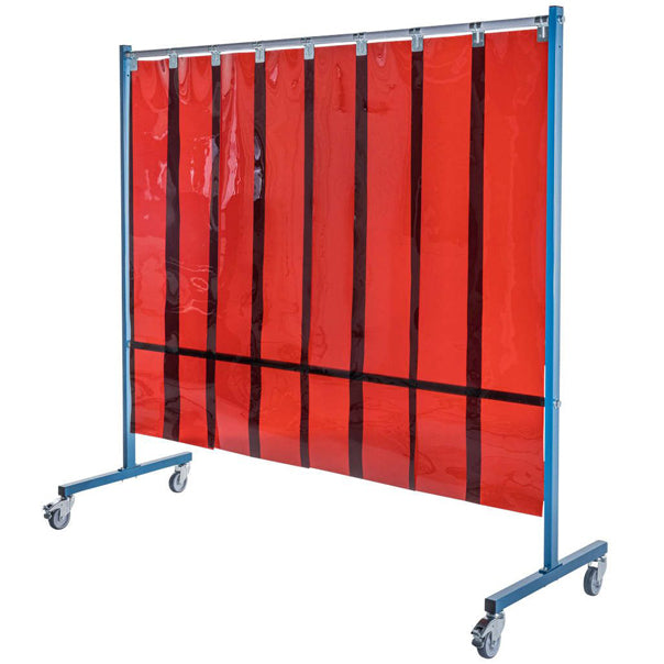 Écran mobile d'atelier 1 volet avec lanières bronze suspendus - DIN EN ISO 25980 - Le kit - Le Comptoir du Soudeur