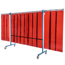 Écran mobile d'atelier 3 volets avec lanières bronze suspendus - DIN EN ISO 25980 - Le kit - Le Comptoir du Soudeur