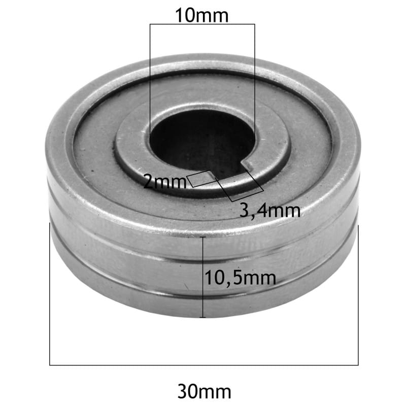Galet acier 30x10x10 mm