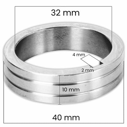 Galet acier 40x32x10 mm