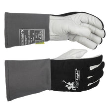 Gants de soudage noirs en cuir croûte bovin
