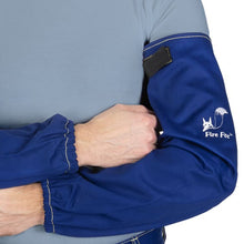 Manchettes de soudage bleues en coton ignifugé - La paire