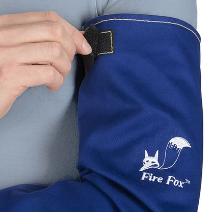 Manchettes de soudage bleues en coton ignifugé - La paire