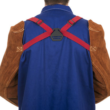 Manchettes de soudage brunes en cuir croûte bovin - La paire