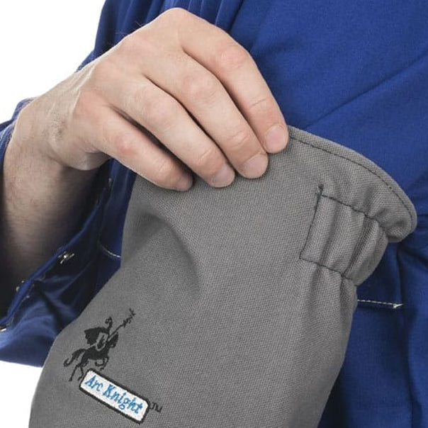 Manchettes de soudage grises en coton ignifugé - La paire