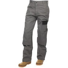 Pantalon de soudage gris en coton ignifugé