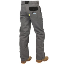 Pantalon de soudage gris en coton ignifugé