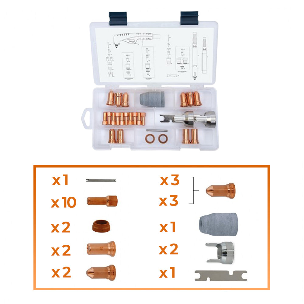 Pièces de rechange pour torche plasma SP100 Standard- Kit de 27 pièces