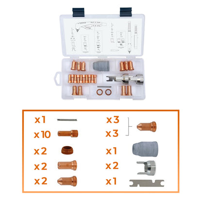 Pièces de rechange pour torche plasma SP100 Standard- Kit de 27 pièces