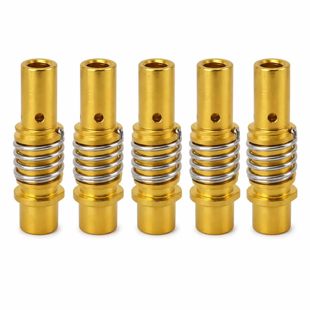 Porte tube contact avec ressort pour torche MIG/MAG MB-15 - M6x25 mm - Lot de 5 pièces