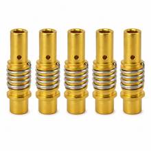 Porte tube contact avec ressort pour torche MIG/MAG MB-15 - M6x25 mm - Lot de 5 pièces