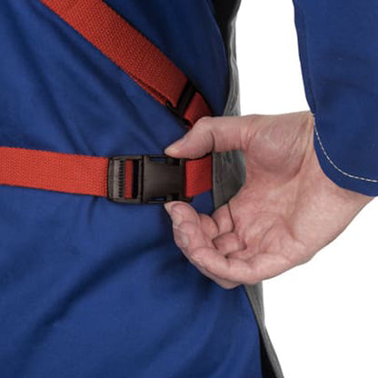 Tablier de soudage gris en coton ignifugé