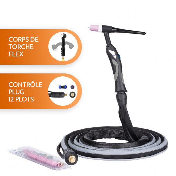 Torche EasyTIG 17 - Corps fixe/flex - 4m/8m - Refroidi air