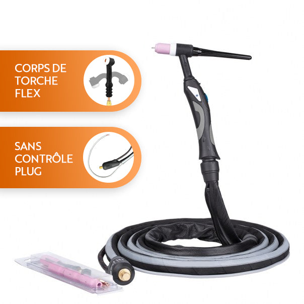 Torche EasyTIG 17 - Corps fixe/flex - 4m/8m - Refroidi air