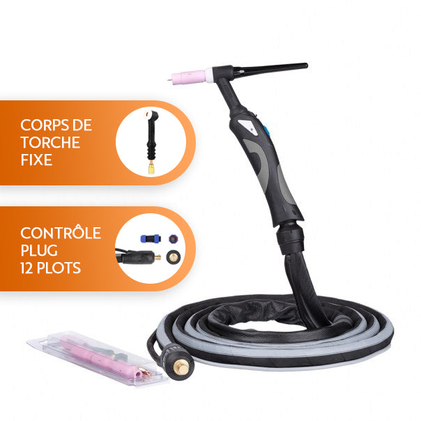 Torche EasyTIG 26 - Corps fixe/flex - 4m/8m - Refroidi air