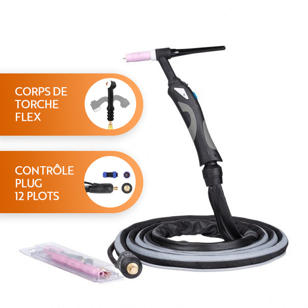 Torche EasyTIG 26 - Corps fixe/flex - 4m/8m - Refroidi air