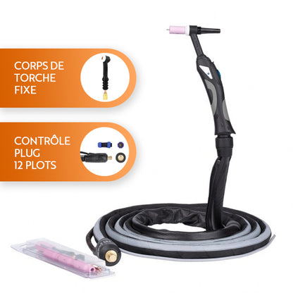 Torche EasyTIG 09 - Corps fixe/flex - 4m/8m - Refroidi air