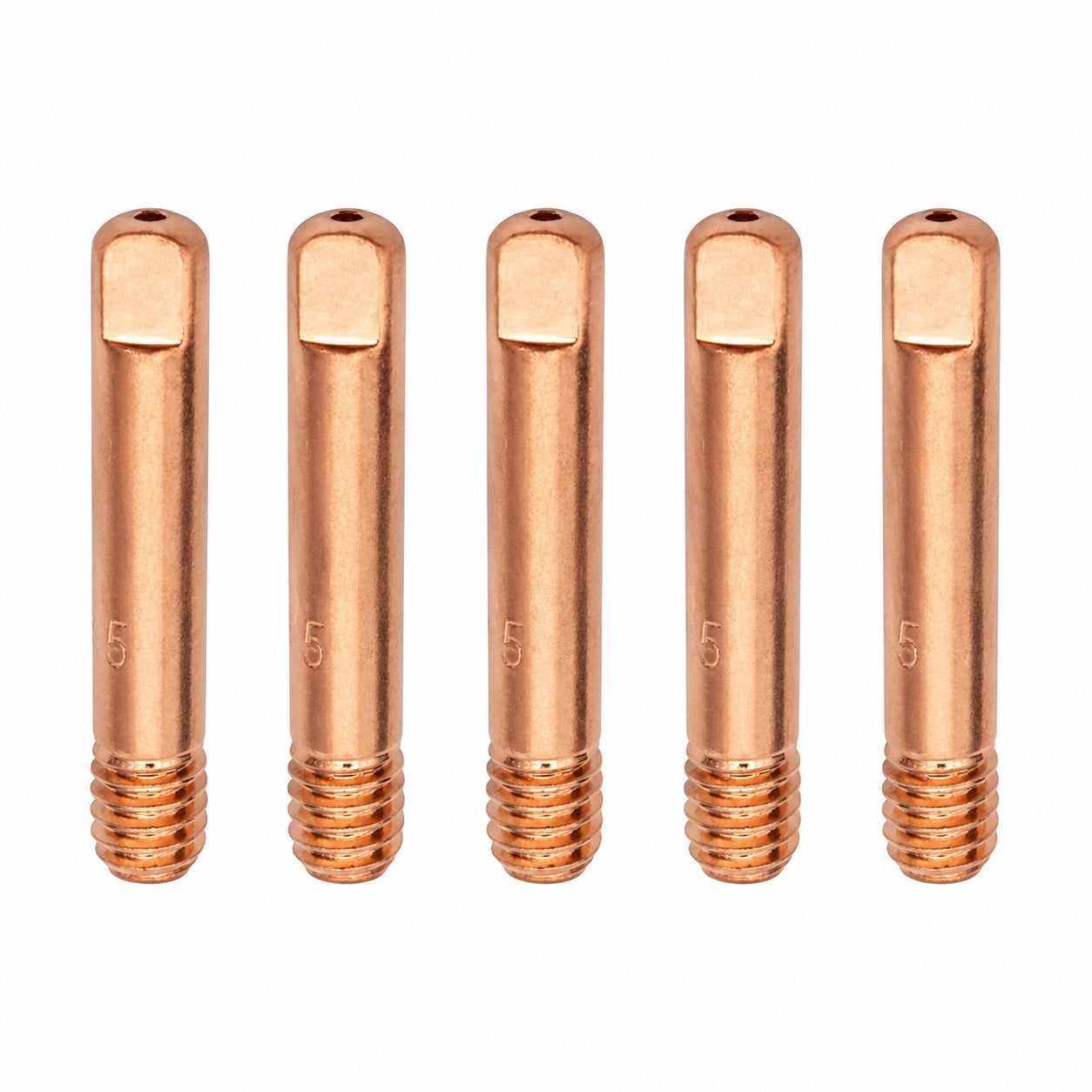 Tube contact acier pour torche MIG/MAG MB-15 - M6x25 mm - Lot de 5 pièces