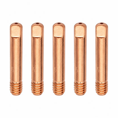 Tube contact acier pour torche MIG/MAG MB-15 - M6x25 mm - Lot de 5 pièces