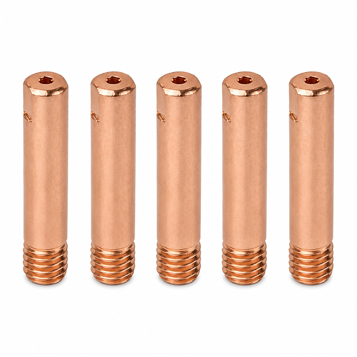 Tube contact aluminium pour torche MIG/MAG MB-15 - M6x25 mm - Lot de 5 pièces