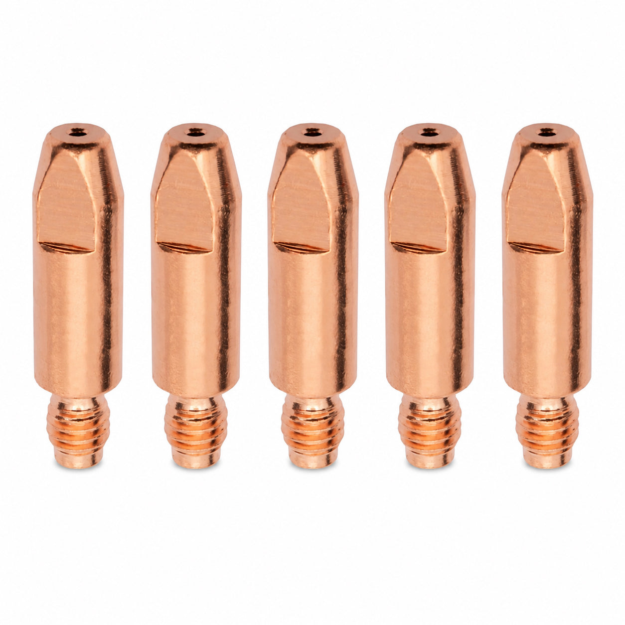 Tube contact aluminium pour torche MIG/MAG MB-25 - M6x28 mm - Lot de 5 pièces