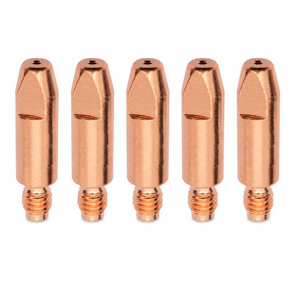 Tube contact aluminium pour torche MIG/MAG MB-25 - M6x28 mm - Lot de 5 pièces