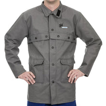 Veste de soudage grise ajustable en coton ignifugé