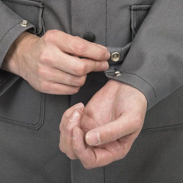 Veste de soudage grise ajustable en coton ignifugé