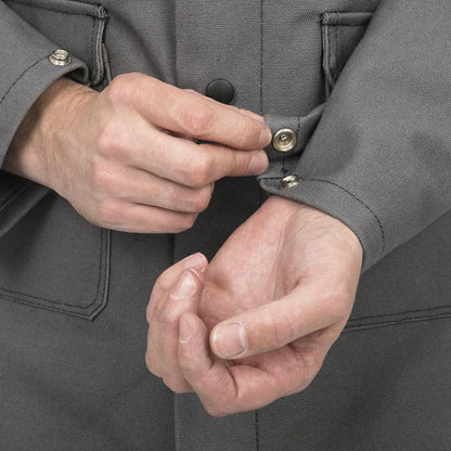 Veste de soudage grise ajustable en coton ignifugé