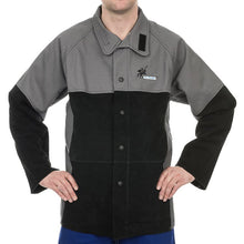 Veste de soudage grise en coton ignifugé