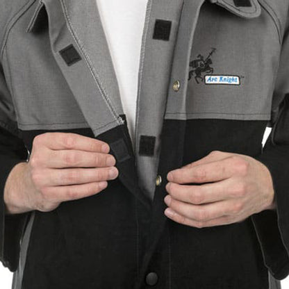 Veste de soudage grise en coton ignifugé