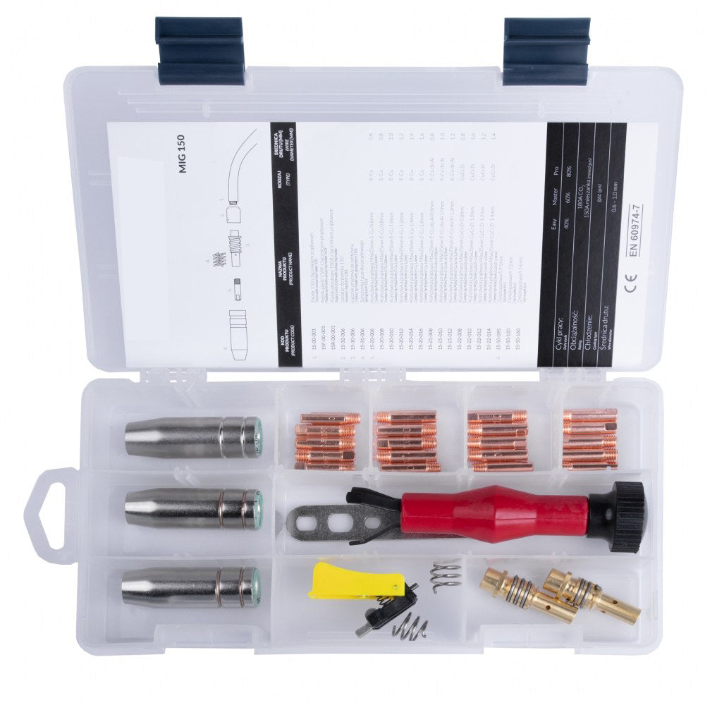 Pièces de rechange pour torche MB-15 - Kit de 30 pièces